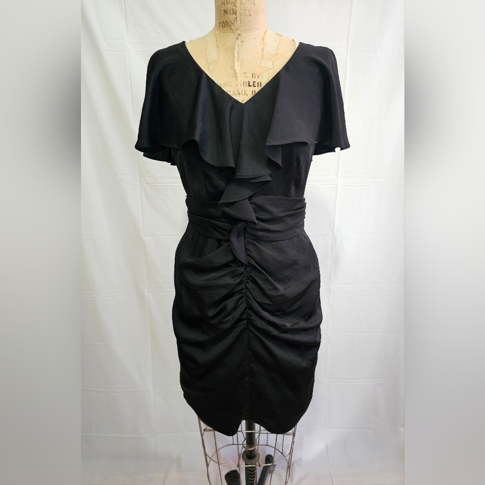 Miss Sixty Black ruffle dress Size 6